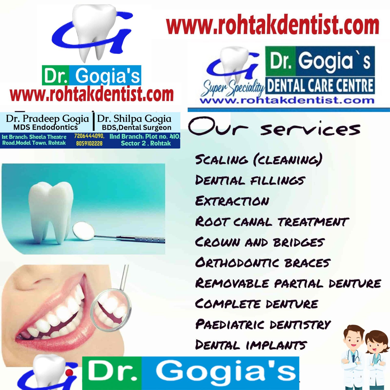 Our Services at Dr. Gogia’s Super Specialty Dental Care Centre in Rohtak – Complete dental treatments for healthy and confident smiles